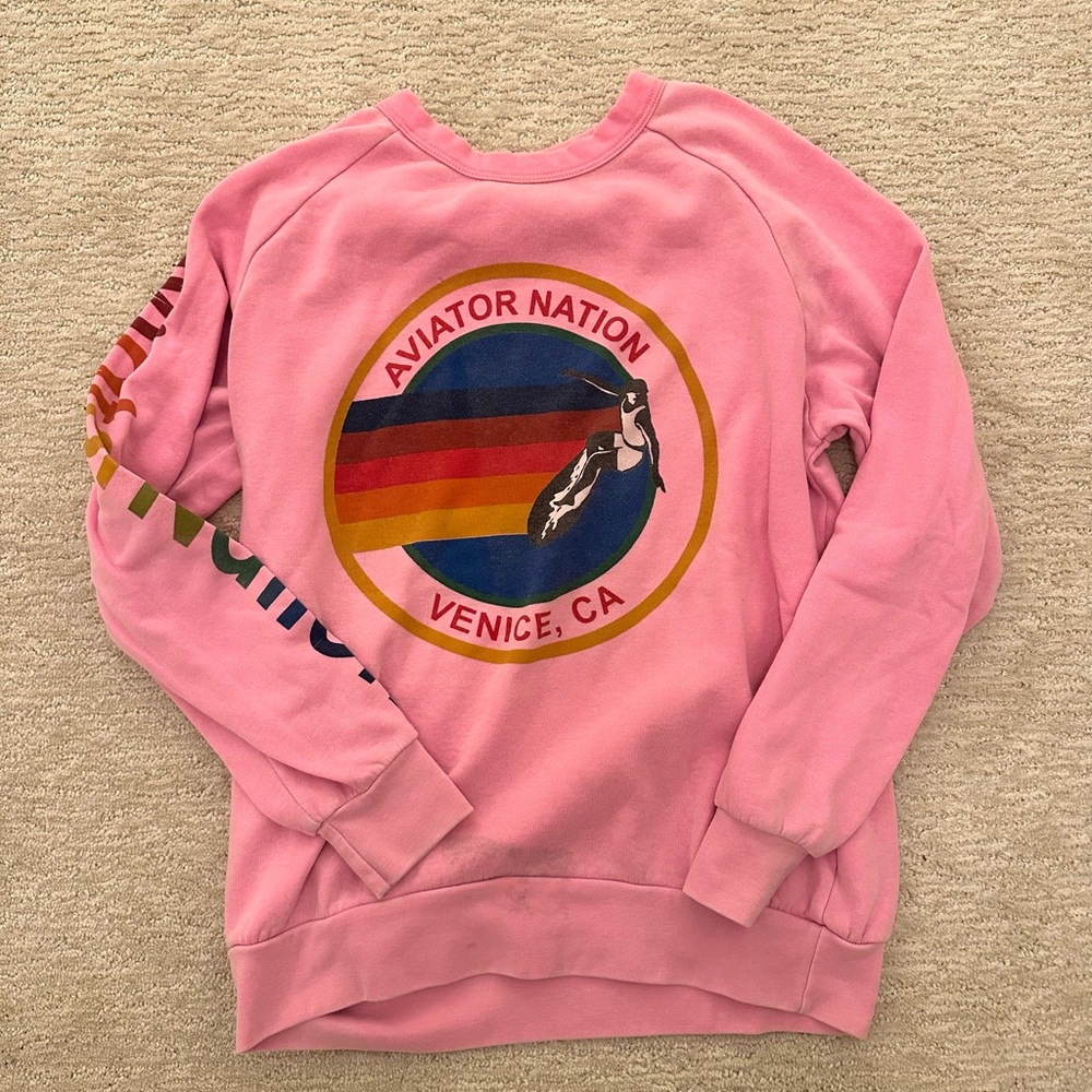 Aviator Nation Pink Sweatshirt